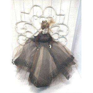 Vintage 1989 Victorian Porcelain Penelope Paulette Doll Art Works Human Hair